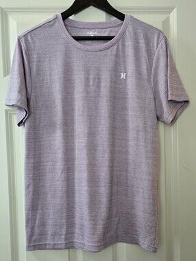 Hurley Men's Heather Lavender Crew Neck T-Shirt